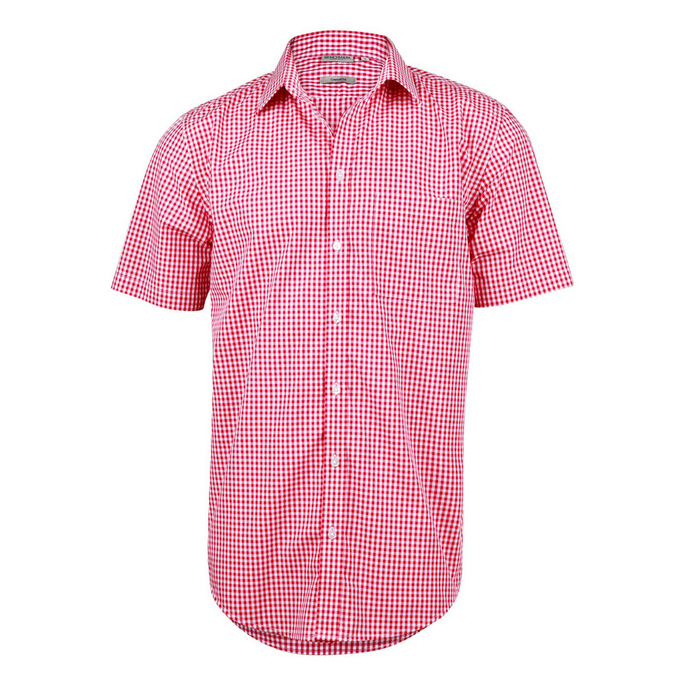 Red+White | Plain Mens Gingham Checkered Shirts Red+White | Plain Mens Gingham Checkered Shirts
