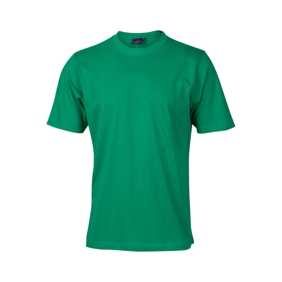 Kelly Green BRAVE Kids Plain T-Shirt, a 100% combed cotton jersey tee with a semi-fitted cut, perfect for school uniforms, bulk screen printing, or embroidery.