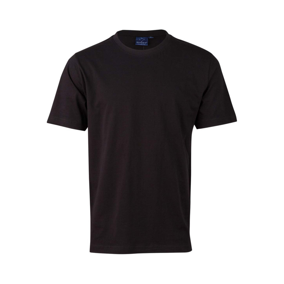 Plain Black BRAVE Kids Plain T-Shirt, a 100% combed cotton jersey tee with a semi-fitted cut, perfect for school uniforms, bulk screen printing, or embroidery.