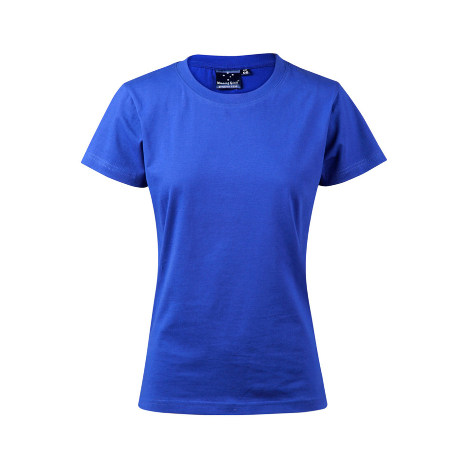Royal | Buy Wholesale Cotton Semi Fitted Ladies Plain Tshirt
