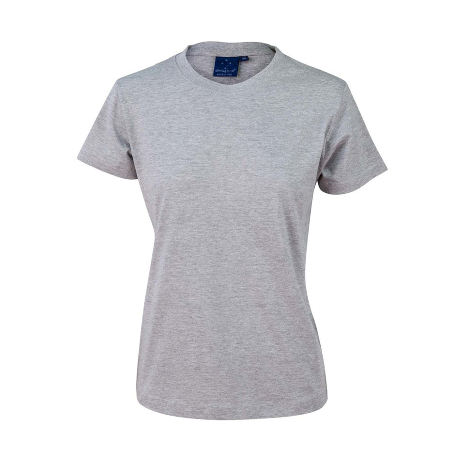 Plain Grey | Wholesale 100% Cotton Semi Fitted Ladies Tshirt