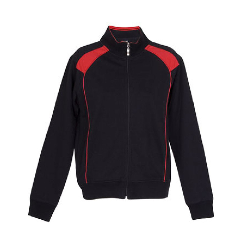 Wholesale Ladies/Junior Track Jacket Black + Red