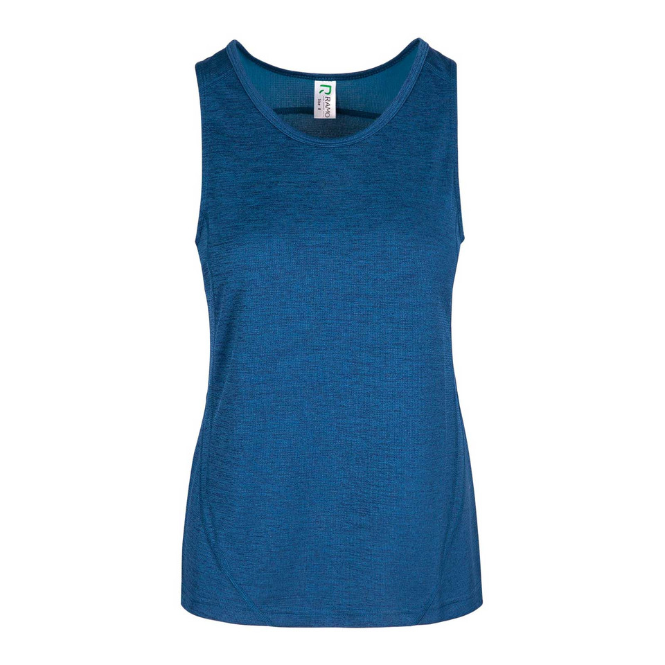 Teal Marl | Ladies CoolDry Sports Singlet | Stitching Detail
