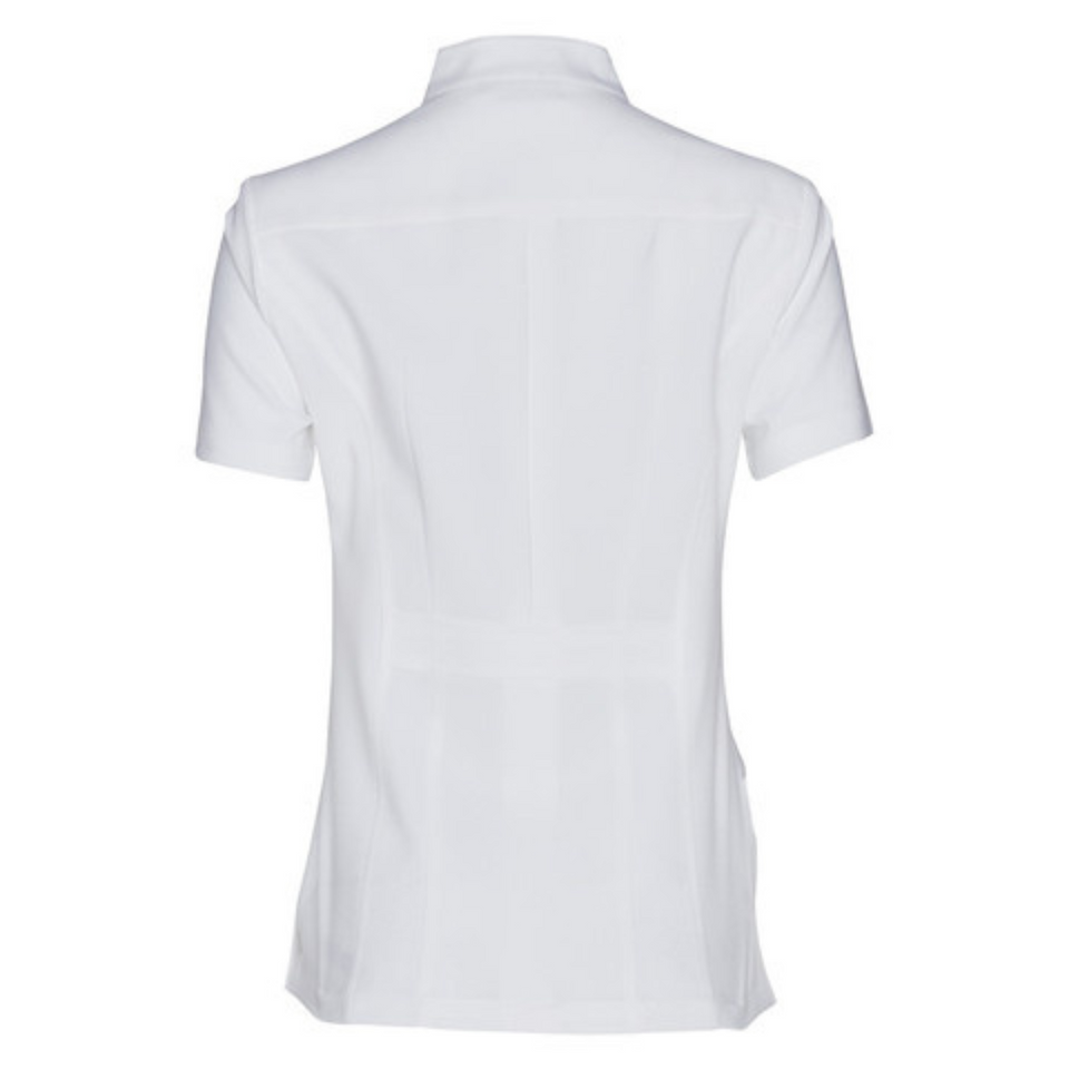 Womens Full Zip Front Short Sleeve Tunic M8636S Blank Clothing