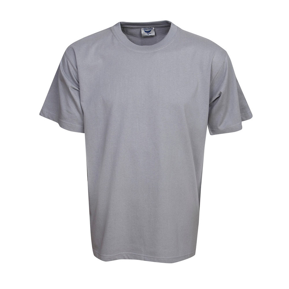 plain regular fit tee shirt | silver grey