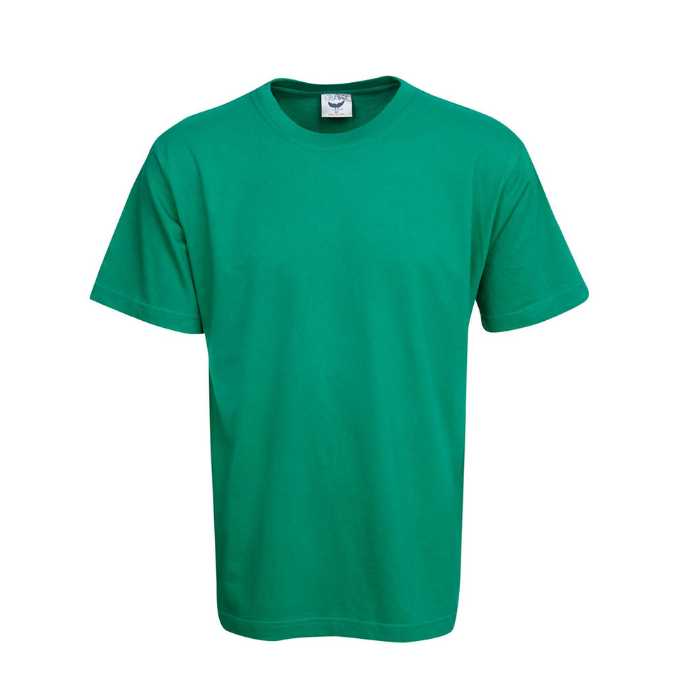 Bulk Pricing regular fit pre-shrunk cotton tee | emerald