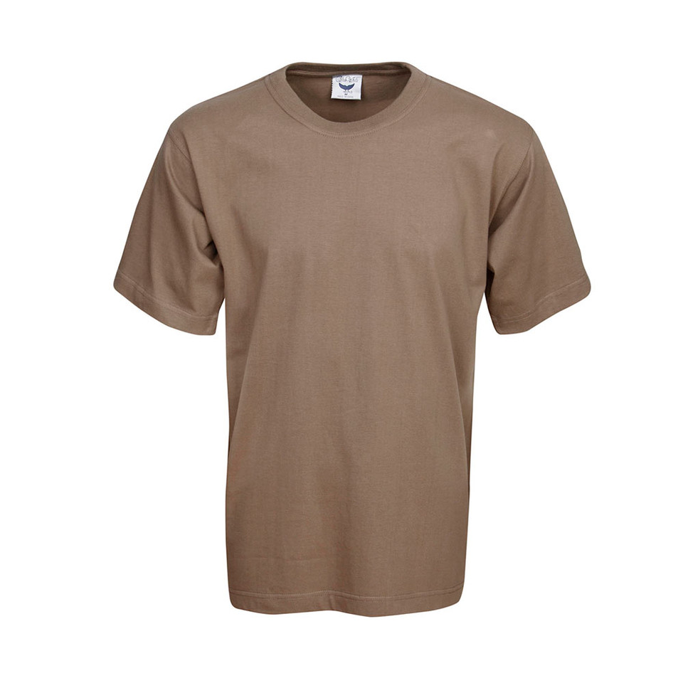 Shop Online regular fit pre-shrunk cotton tee | khaki Brown