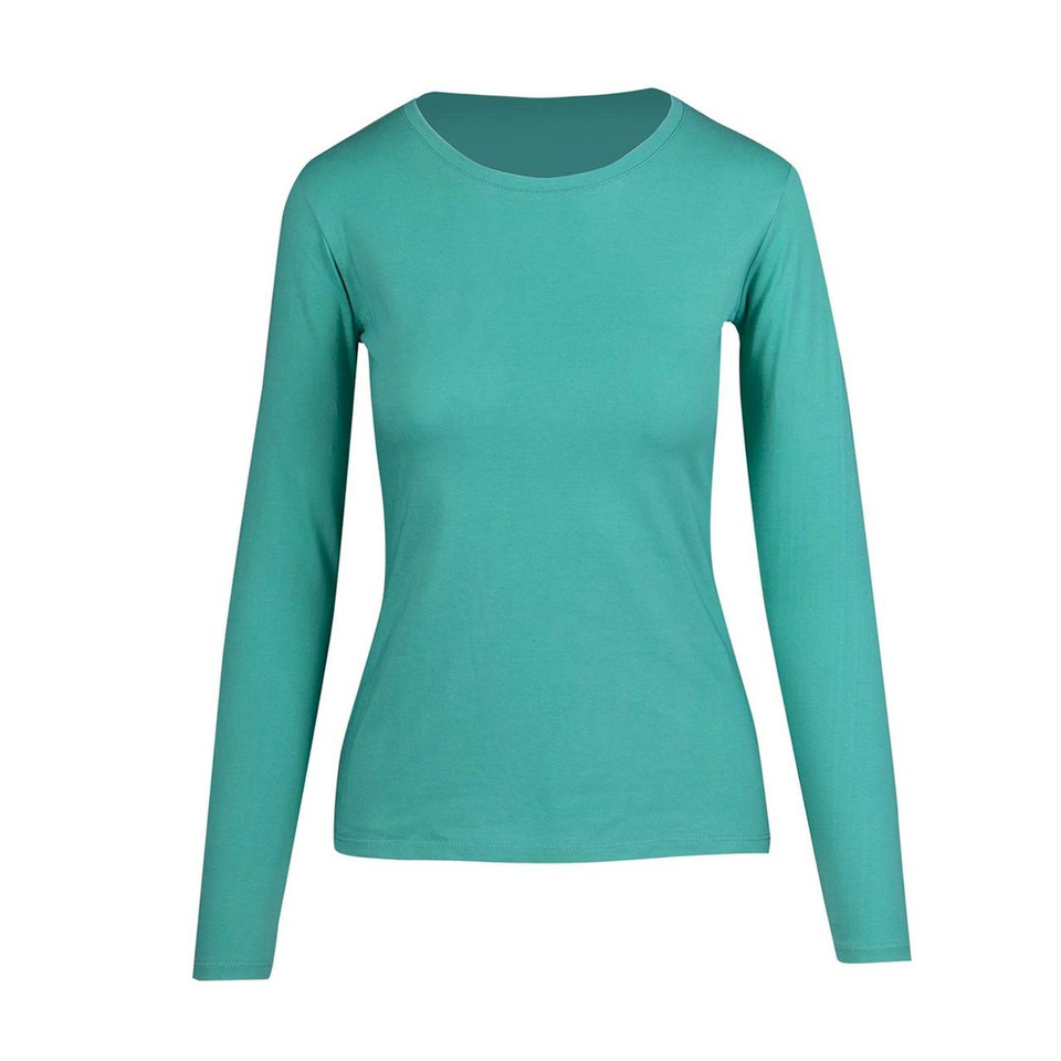 Plain Women Long Sleeve Tshirt | Fruit Green