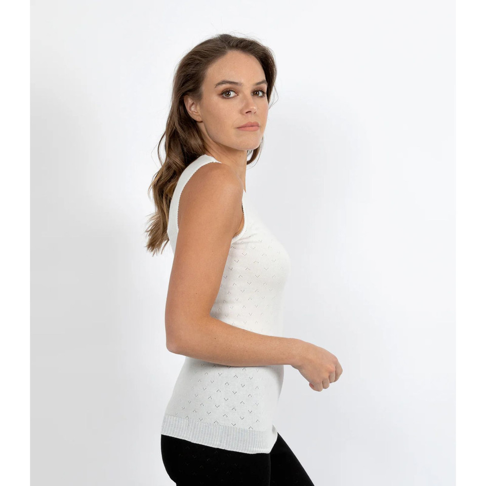 Buy Online Ladies Classic Lightweight Thermal RTR Vest Layer Ivory Side