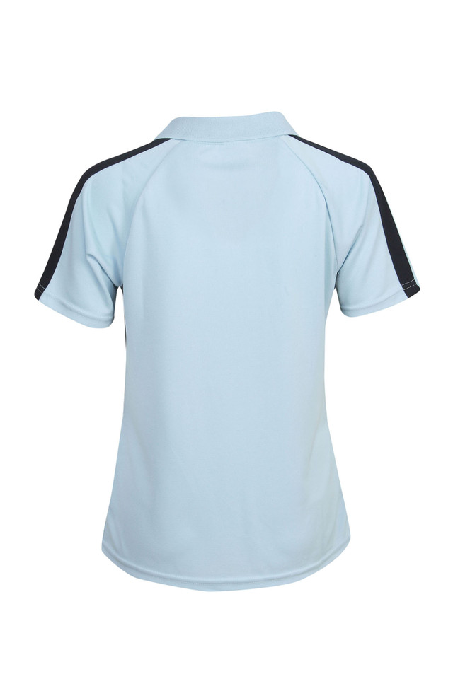 Grace Ladies Coolfast short sleeve polo shirt with mini waffle knit, ideal for activewear and team uniforms.