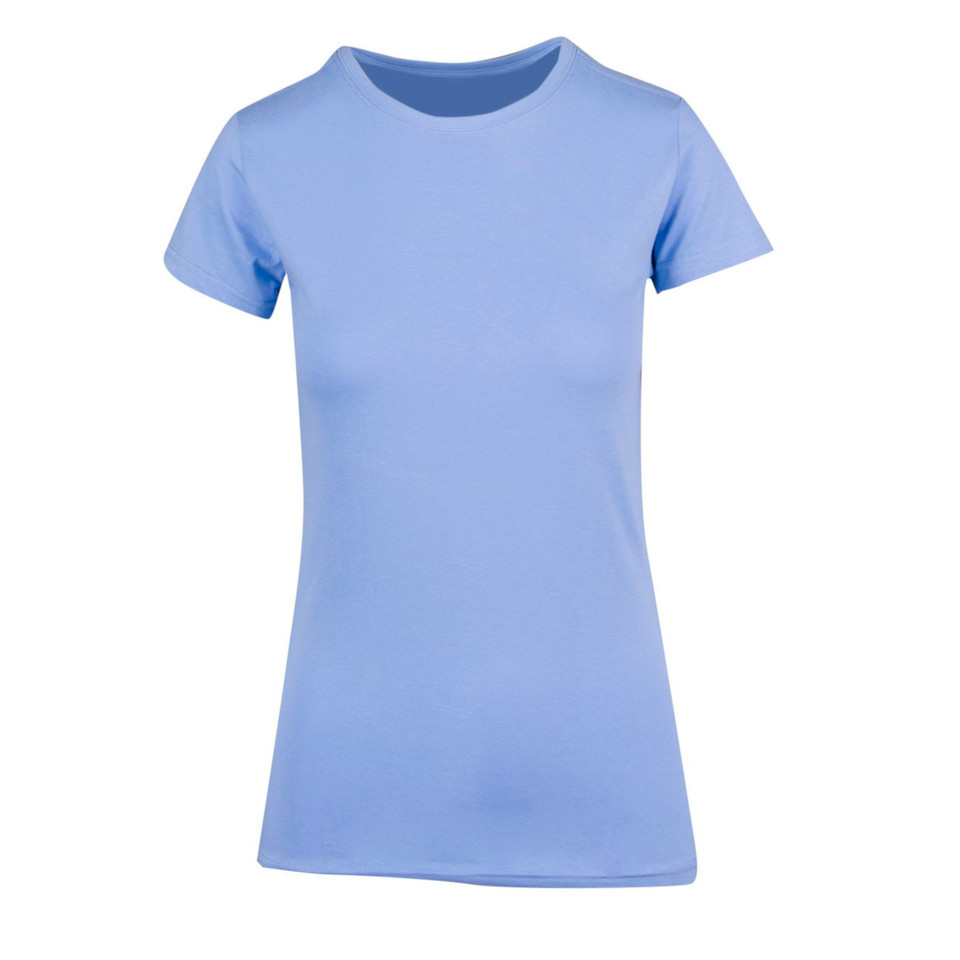 Sky Blue | Bulk Discount Ladies Modern Fit Cotton T-shirts Sky Blue | Bulk Discount Ladies Modern Fit Cotton T-shirts