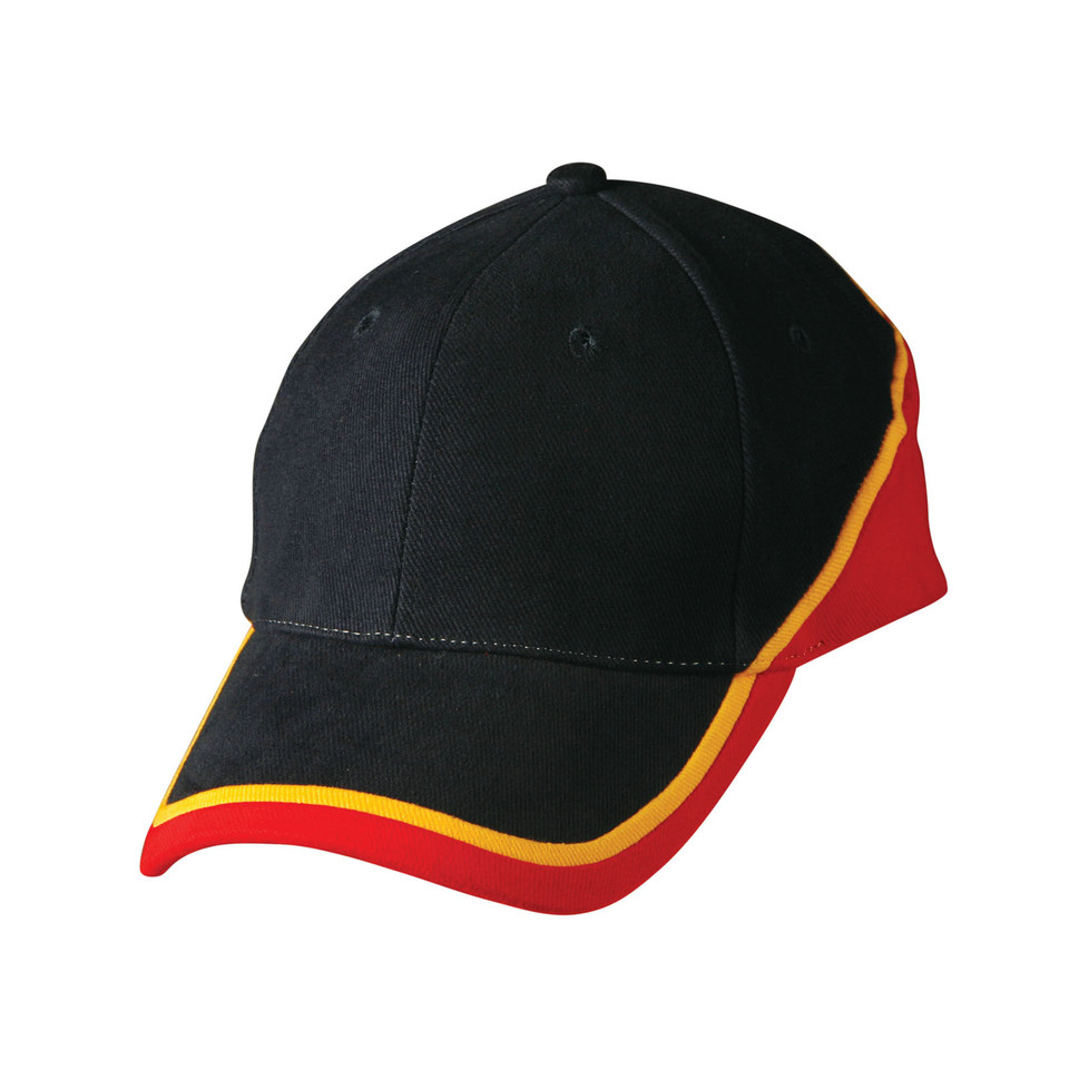 Navy.Gold.Red | Buy Tri-Colour Cotton Baseball Caps Online