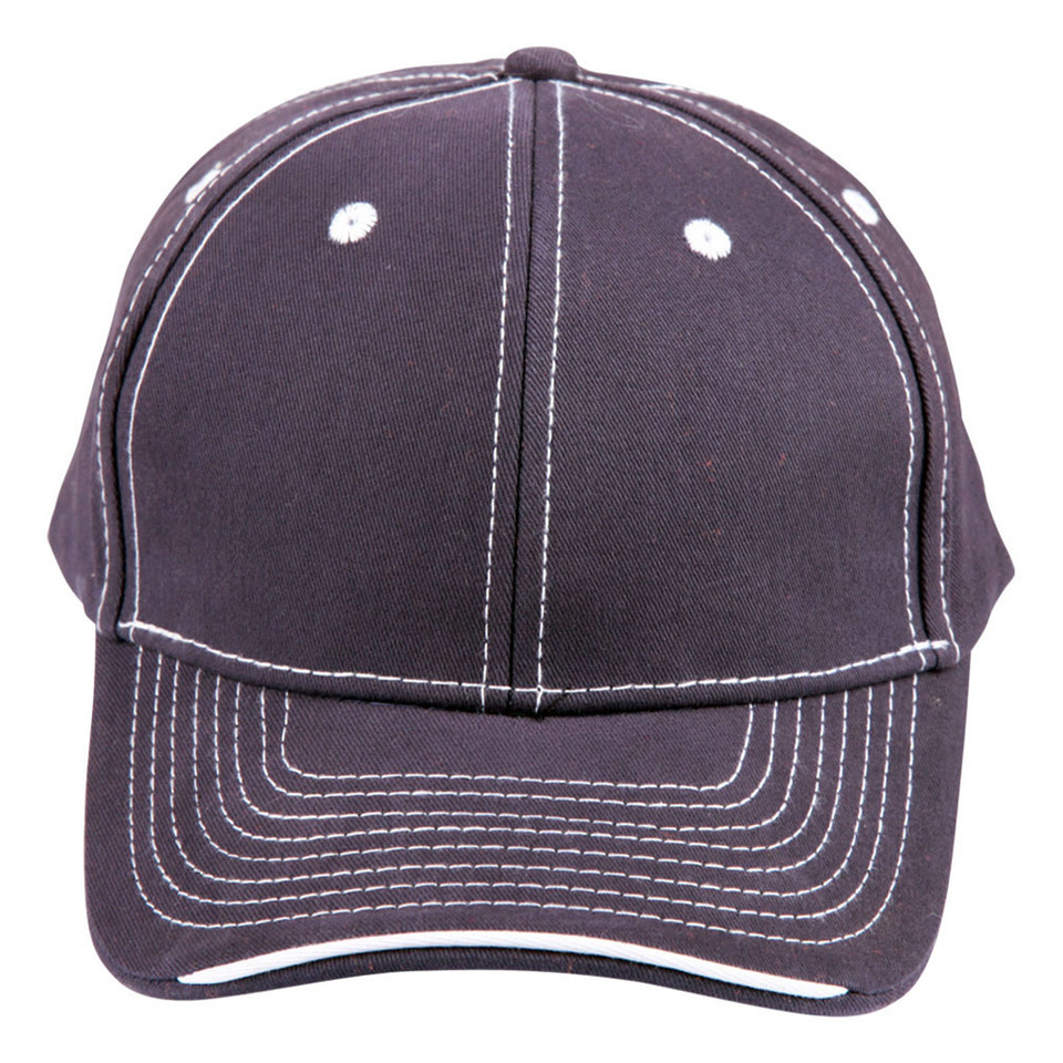 Navy+White | Bulk Buy Plain Cotton Twill Contrast Stitching Cap Navy+White | Bulk Buy Plain Cotton Twill Contrast Stitching Cap