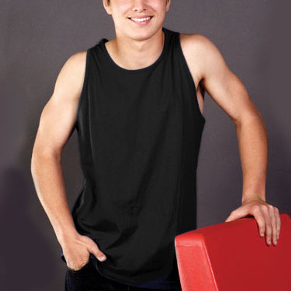 Plain Magic men's premium cotton singlet (tank top) with a loose fit, made from high-quality cotton jersey, perfect for bulk printing or casual athletic wear.