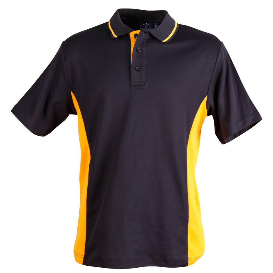 Navy+Gold | Bulk Buy Kids Contrast Sports Polo Shirts Online Navy+Gold | Bulk Buy Kids Contrast Sports Polo Shirts Online