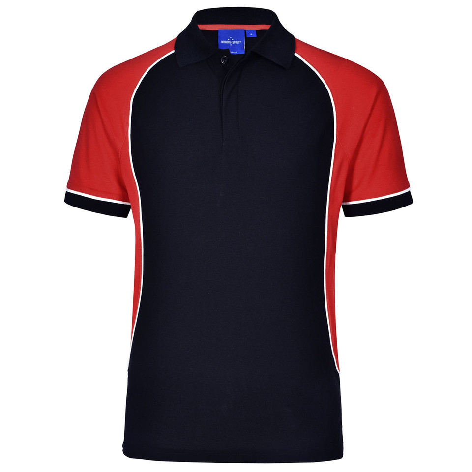 Navy+White+Red | Kids TrueDry Contrast Active Polo Shirts Online