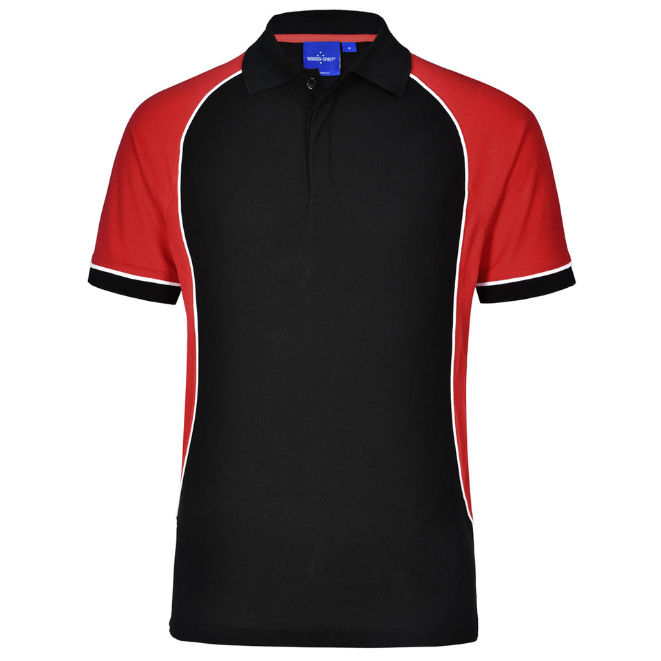 Black+White+Red | Kids TrueDry Contrast Active Polo Shirts Online
