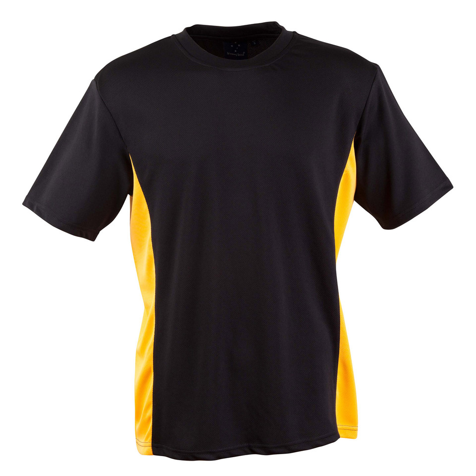 Black+Gold | Bulk Buy Quick Dry Mesh Contrast Tee Online