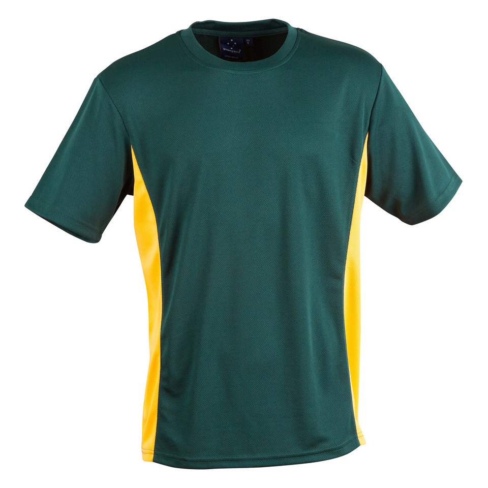 Bottle+Gold | Unisex CoolDry Mesh Contrast Active Team Tshirt