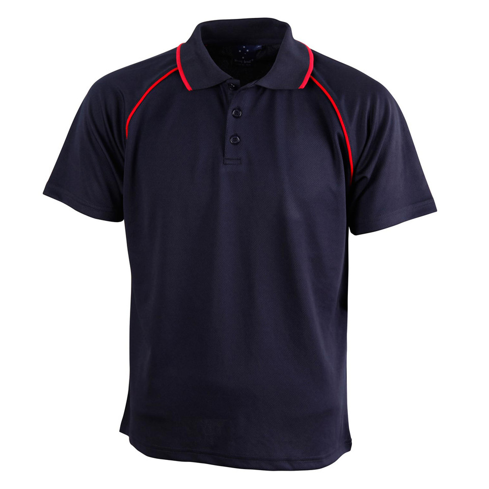 Navy+Red| Bulk Buy Kids Cooldry Contrast Team Raglan Polos Navy+Red| Bulk Buy Kids Cooldry Contrast Team Raglan Polos