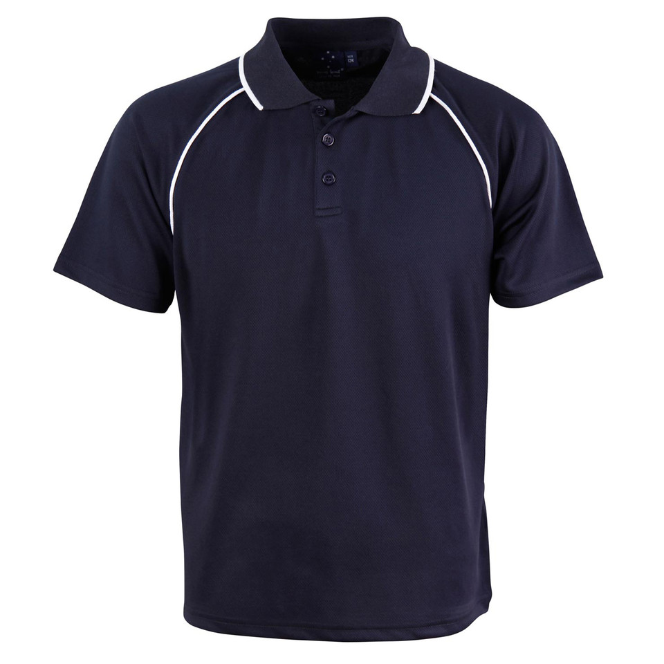 Navy+White | Kids Cooldry Contrast Colour Raglan Polo Navy+White | Kids Cooldry Contrast Colour Raglan Polo