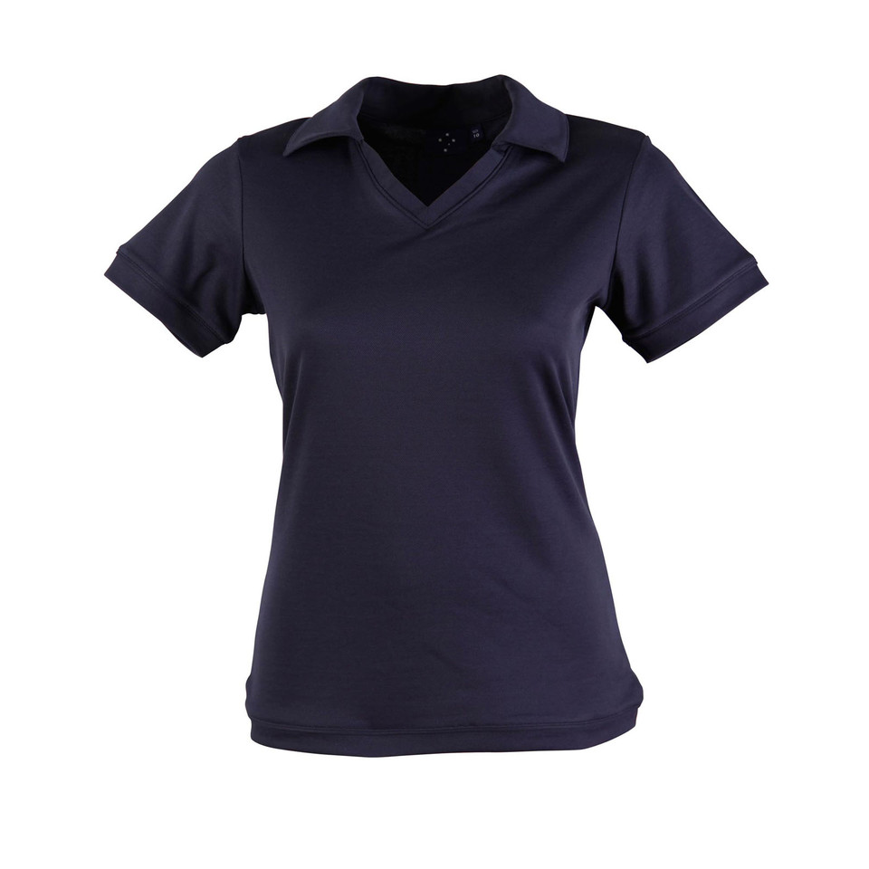 Navy | Bulk Buy Ladies Truedry Cotton Back Micromesh Polo