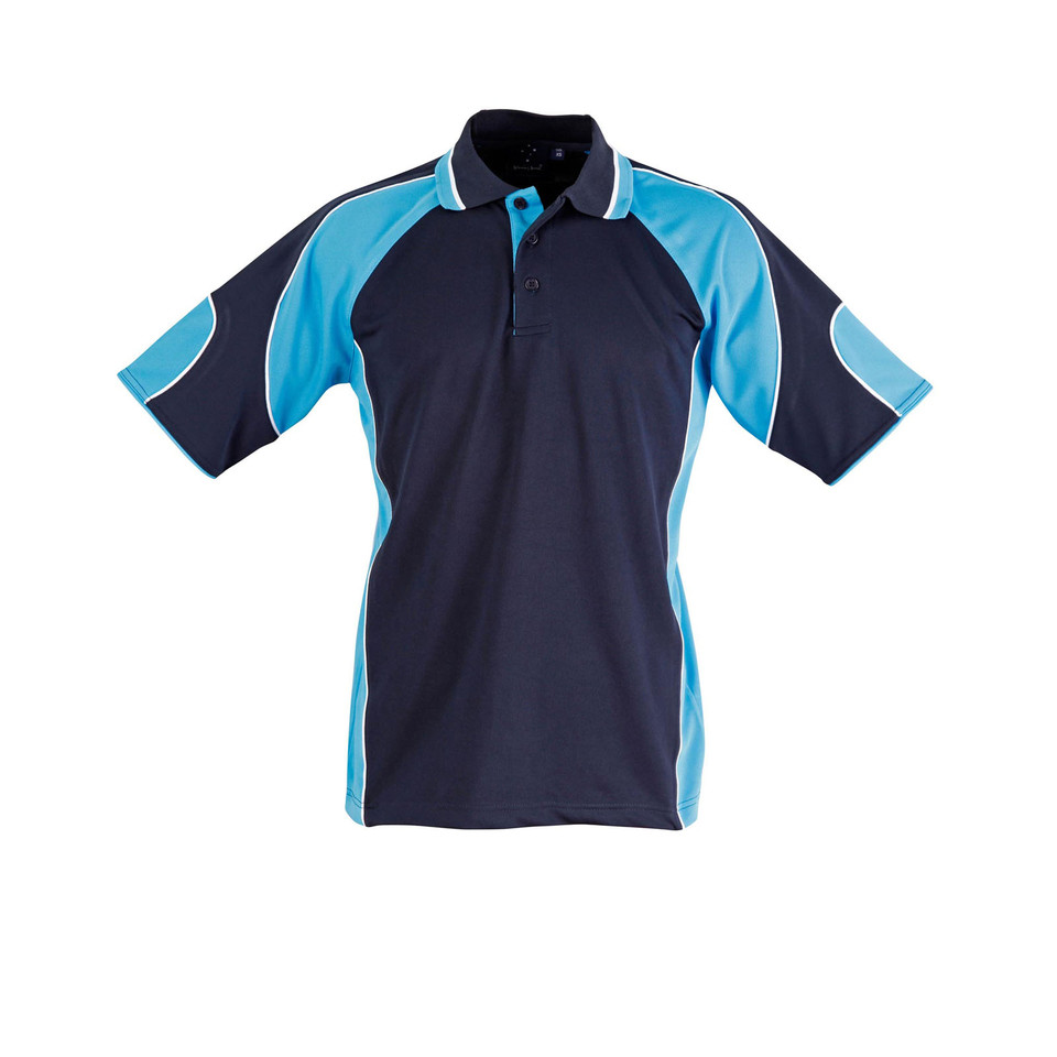 Navy+Aqua  | Bulk Discount Kids Blank Active Team Polo Shirts Online Navy+Aqua  | Bulk Discount Kids Blank Active Team Polo Shirts Online