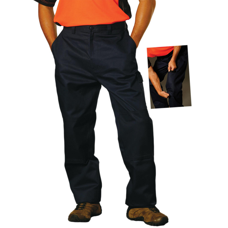 Mens Heavy Cotton Pre-shrunk Cargo Pants | Knee Pads Provision