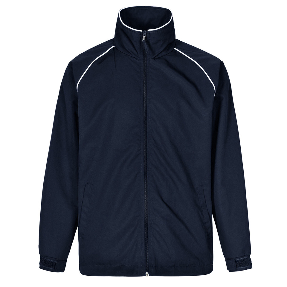 Navy+White | Kids Light Weight Track Jacket | Contrast Piping