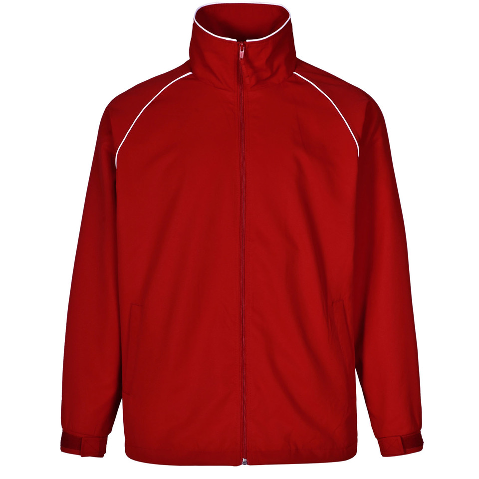Red+White | Kids Light Weight Track Jacket | Contrast Piping