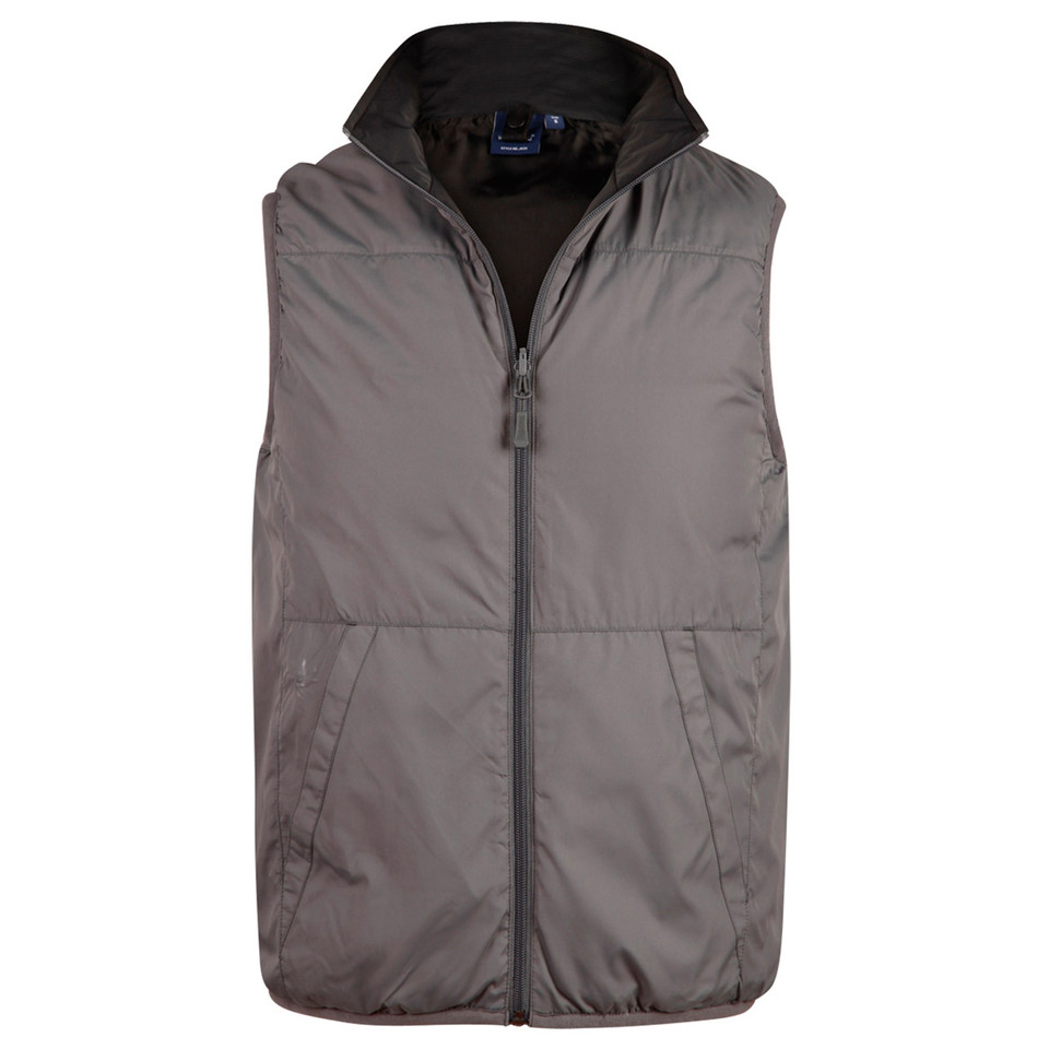 Black+Grey Reversed  | Mens Reversible Winter Vest