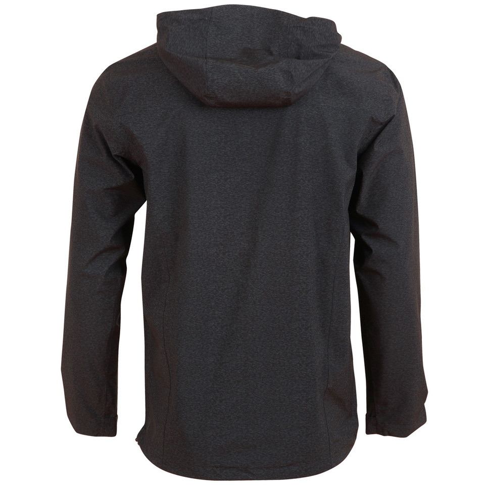 Black AZURE Men's Waterproof Performance Jacket in black, featuring a seam-sealed construction, breathable mesh lining, and adjustable hood for total rain protection during outdoor activities.