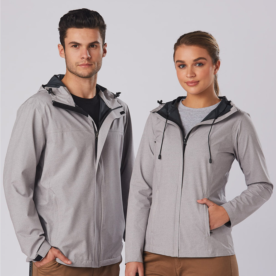 AZURE Men's Waterproof Performance Jacket in black, featuring a seam-sealed construction, breathable mesh lining, and adjustable hood for total rain protection during outdoor activities.