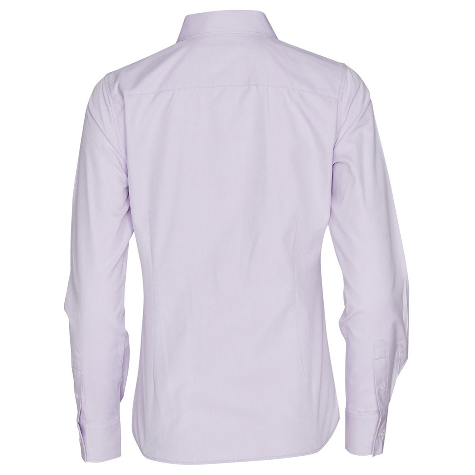 Lilac Purple HARPER Ladies CVC Oxford Long Sleeve Shirt featuring a high-quality cotton-rich blend, tailored feminine silhouette, and a crisp Oxford weave ideal for corporate uniforms and professional office wear.