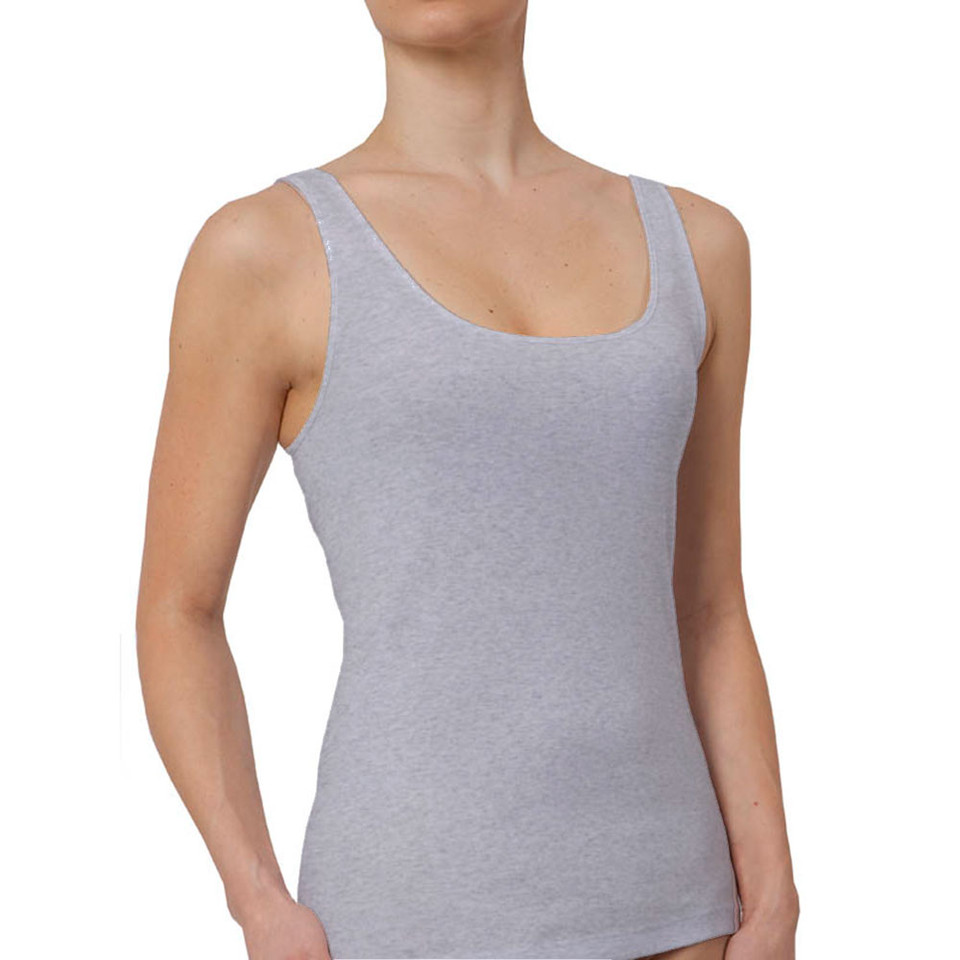 Ladies Plain Soft Seam Free 100% Australian Cotton Tank | Grey Ladies Plain Soft Seam Free 100% Australian Cotton Tank | Grey