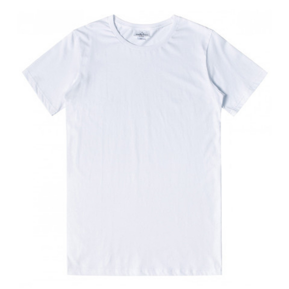 LOFT Mens Premium Cotton Tshirt Longer Body White WS-TS41 Blank Clothing