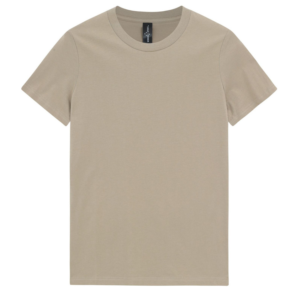 Winning Spirit LOFT women's premium sandstone cotton t-shirt with a longer body