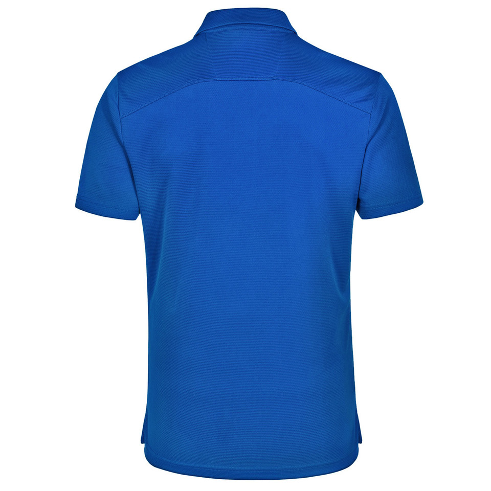 Electric Blue Plain Blaine men's short sleeve polo shirt made from bamboo charcoal eco-friendly fabric, featuring moisture-wicking, breathability, and a silky soft texture.