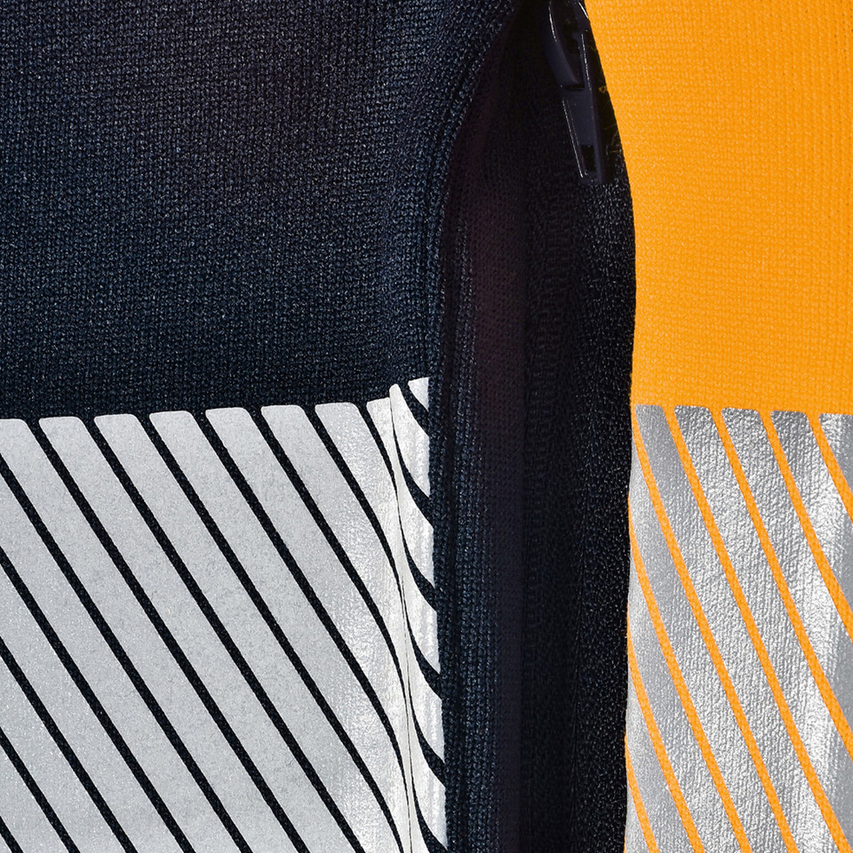 Branch Unisex Biomotion VIC Rail Safety Jumper, a high-visibility fleece sweatshirt with reflective taping compliant for VIC Rail workwear.