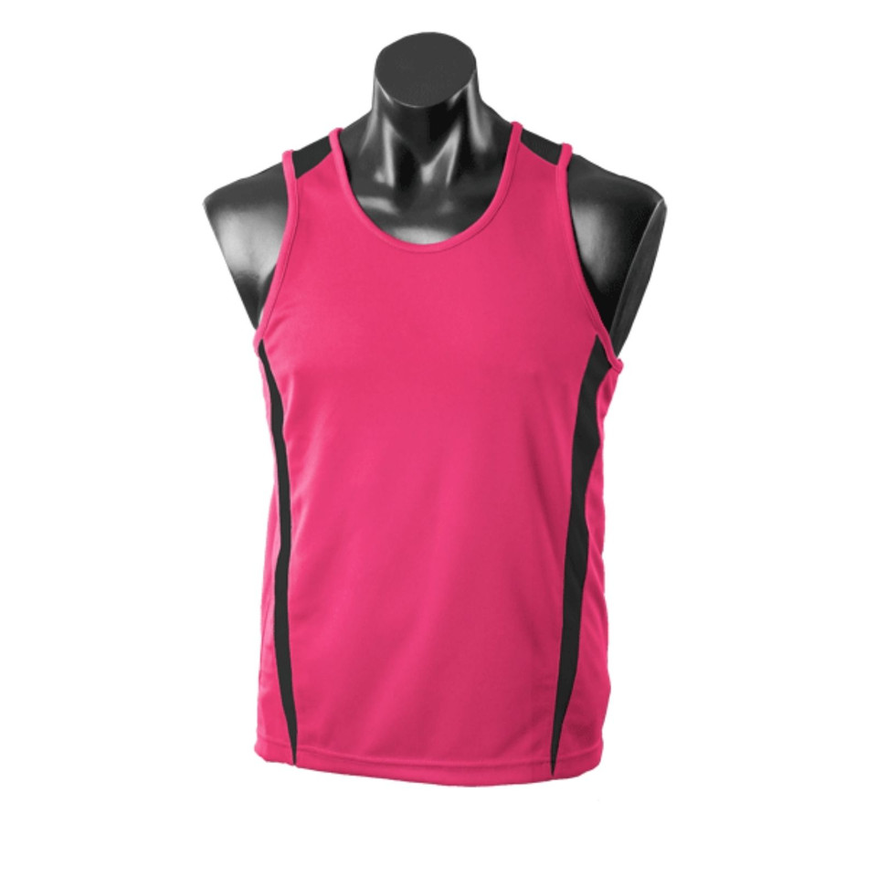 Pink+Black | Shop Wholesale Mens Contrast Active Team Singlet Pink+Black | Shop Wholesale Mens Contrast Active Team Singlet