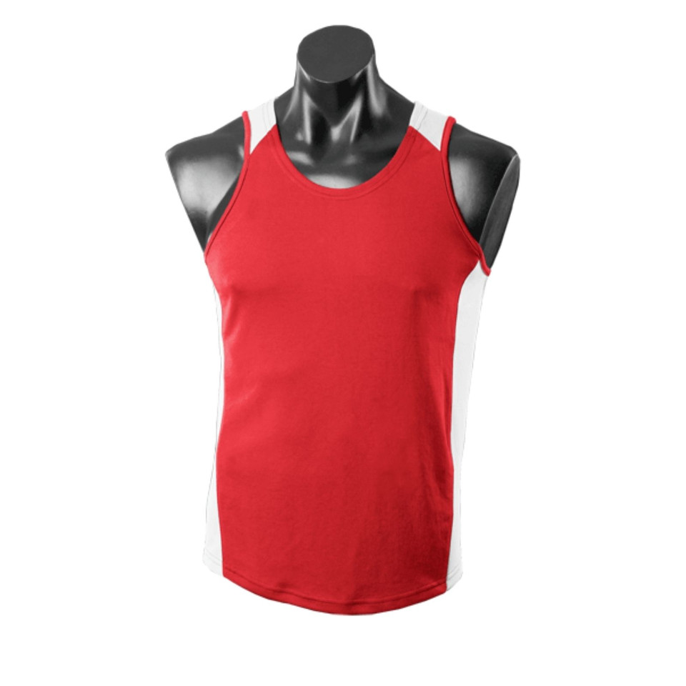 Red+ White | Shop Blank Kids Contrast Teamwear Sports Singlet