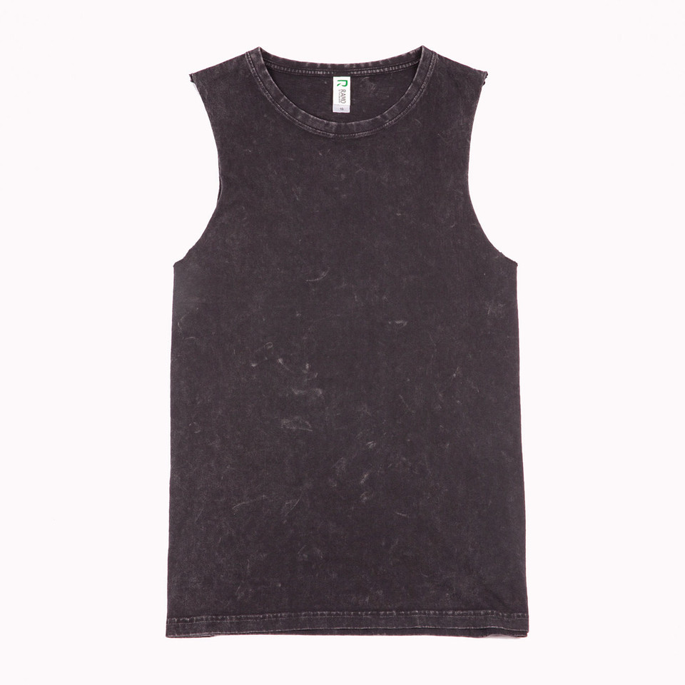 Black | Shop Womens Plain Stone Washed Cotton Tank