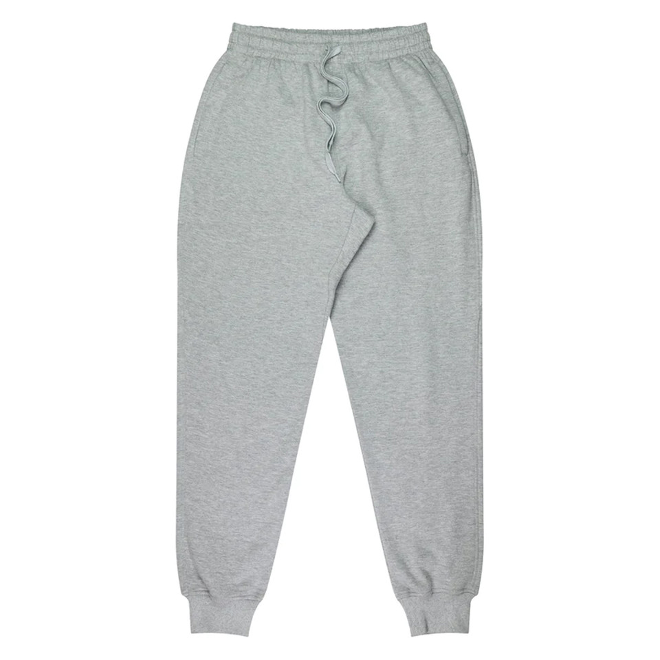 Grey Marl | Mens Premium Plain Tapered Fleece Trackpant