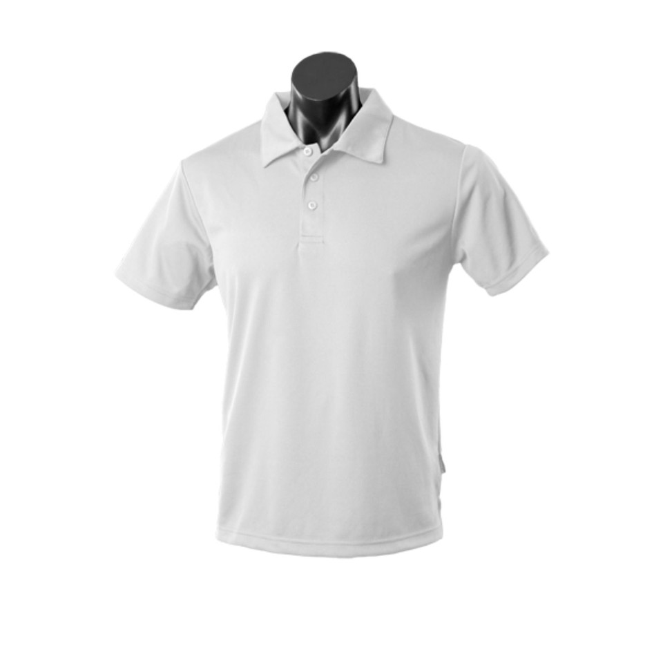White | Bulk Buy Kids Quick Dry Plain Polo Shirts Online