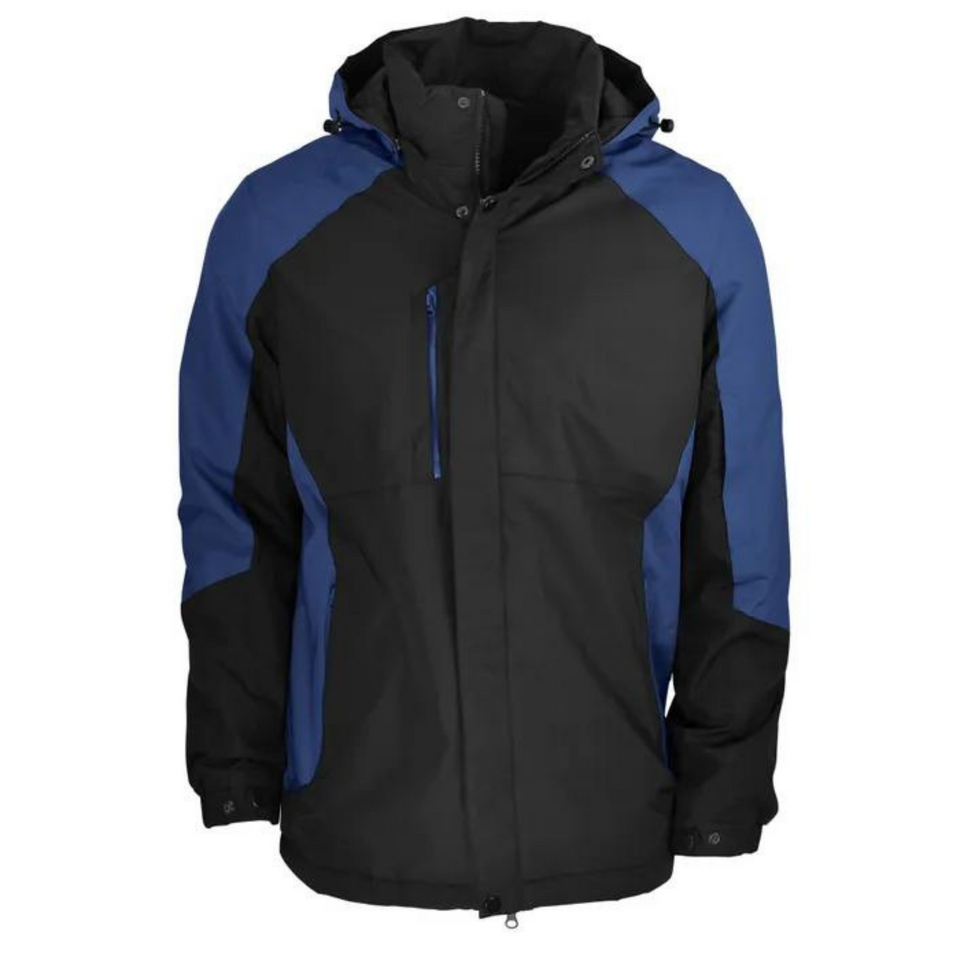 Black+Blue Napier Men's Ripstop Padded Waterproof Jacket, a durable and warm coat with tear-resistant fabric, ideal for harsh weather outdoor or work use.