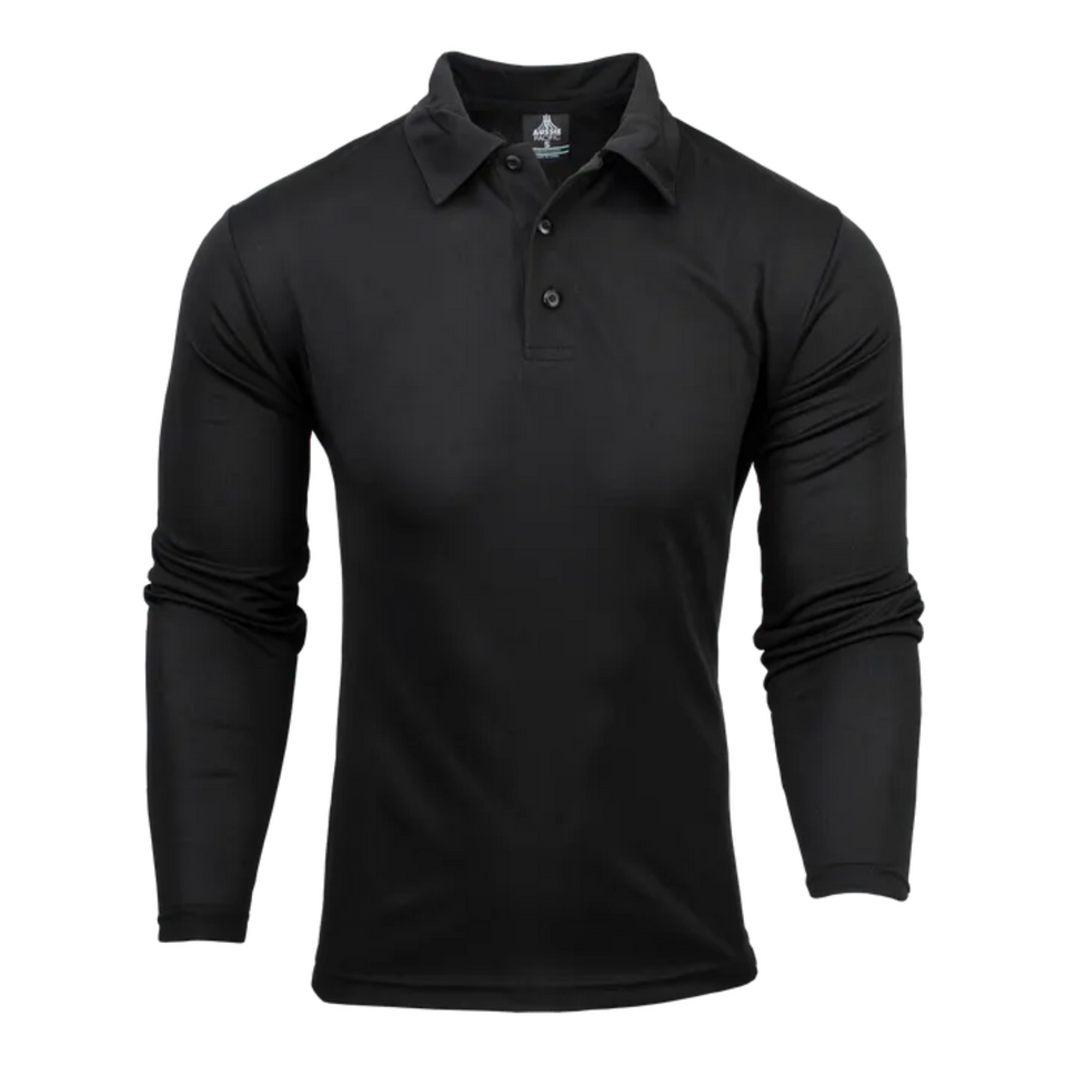 Blank Black | Buy Kids Long Sleeve Polo Shirts Online