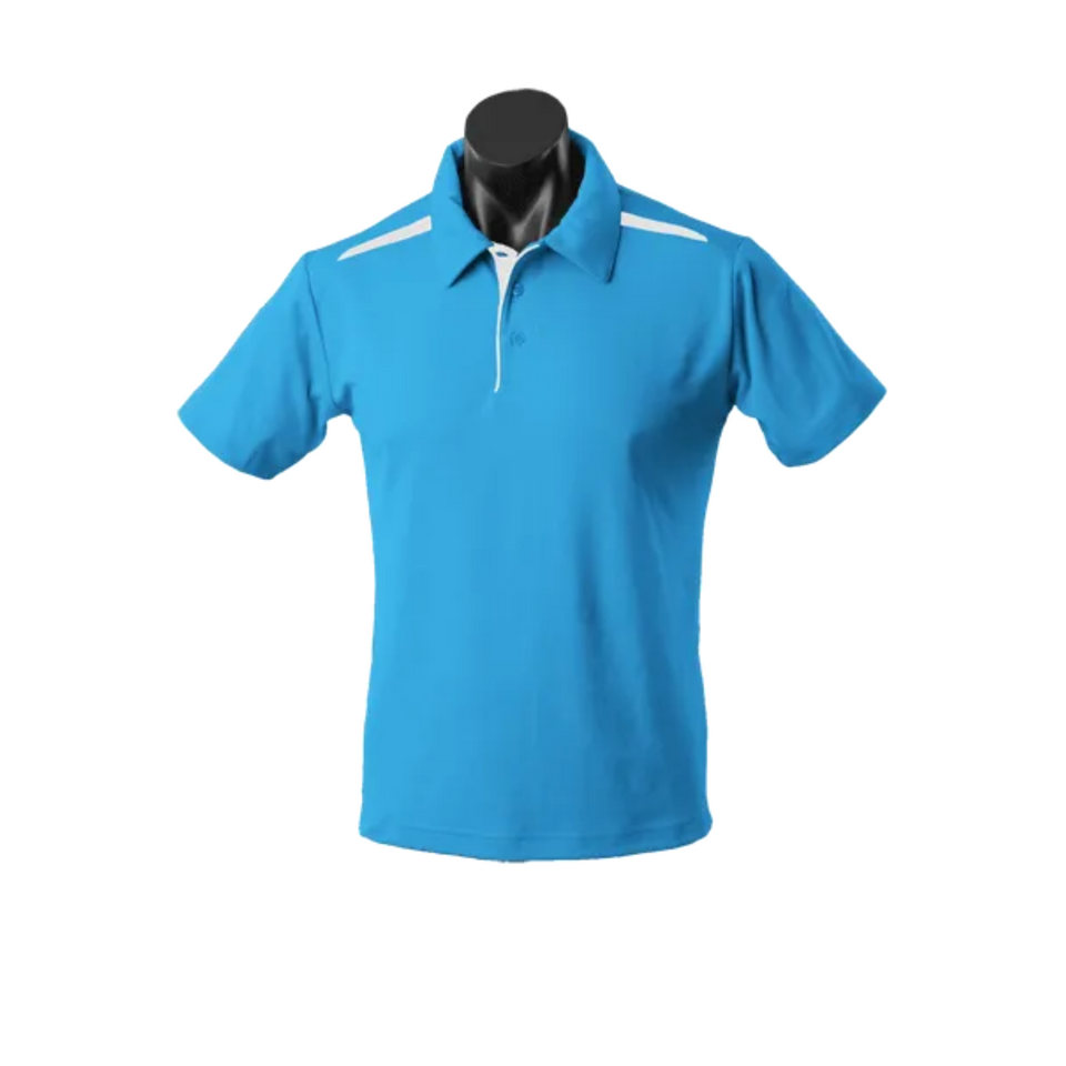 PATERSON Men's Contrast Polo Shirt in easy-care fabric featuring a stylish tipped collar and cuffs, designed for durable corporate uniforms and professional team wear.
