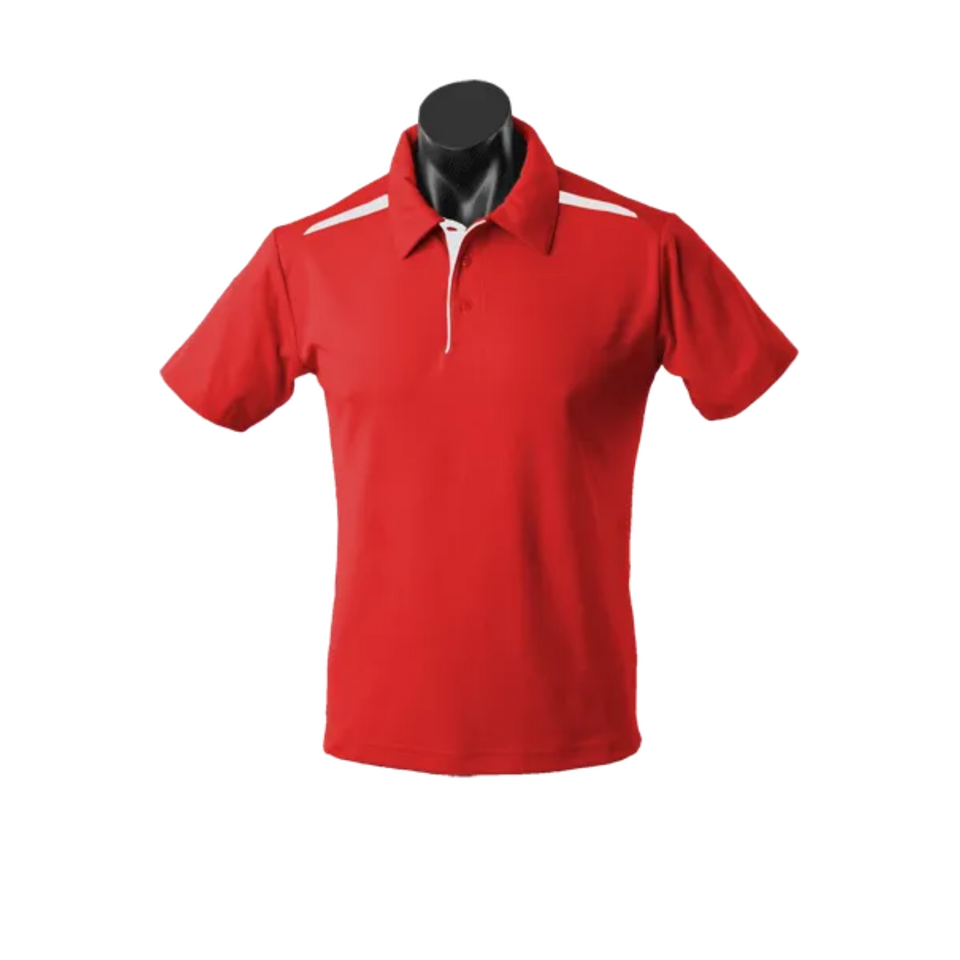 PATERSON Men's Contrast Polo Shirt in easy-care fabric featuring a stylish tipped collar and cuffs, designed for durable corporate uniforms and professional team wear.