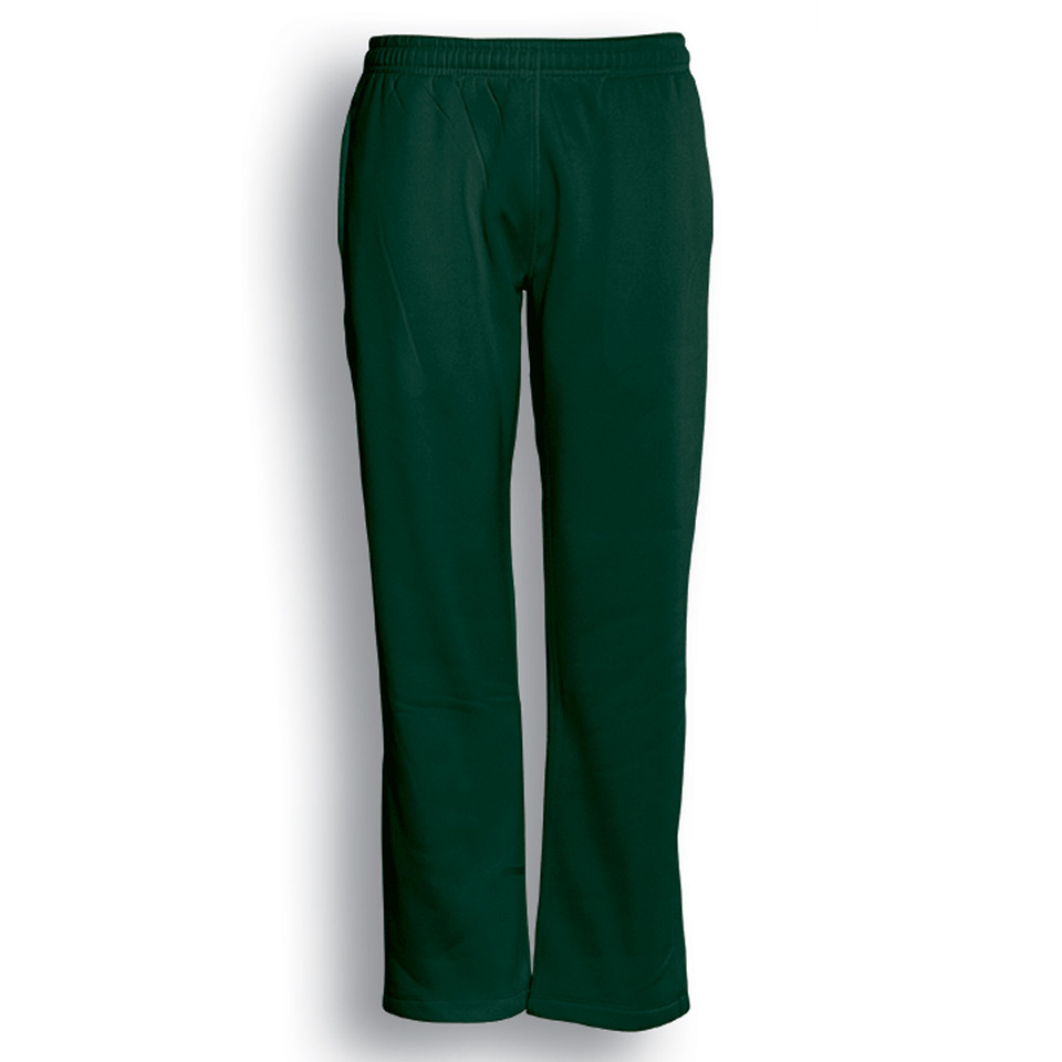 Bottle Green Jordy Kids Elastic Waist Track Pants, comfortable and versatile sweatpants ideal for school uniforms, play, or sports activities.