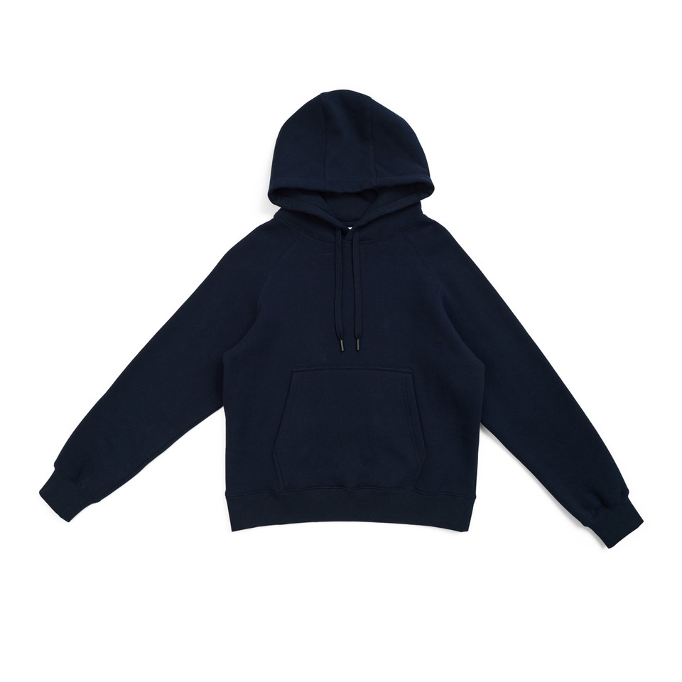 Ladies/Junior Cotton Care Kangaroo Pocket Hoodie_Navy Ladies/Junior Cotton Care Kangaroo Pocket Hoodie_Navy